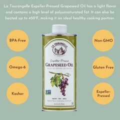 Dầu hạt nho ép La Touranaelle Grapeseed Oil - 500ml nhập Mỹ