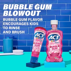 Nước súc miệng ACT Kids Bubble Gum - 500ml