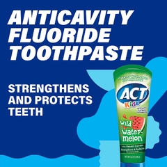 Kem đánh răng ACT Anticavity trẻ em có fluoride hương dưa hấu