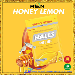 Kẹo ngậm HALLS Chanh Mật Ong không đường 180 viên - Hàng Mỹ