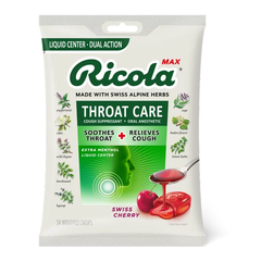 Kẹo ngậm Ricola MAX Throat Care hương cherry - hàng MỸ
