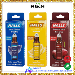 Dầu dạng lăn HALLS tinh dầu nguyên chất hương Cherry - by Sparoom