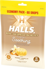 Kẹo ngậm Halls hương mật ong vanilla - Hàng Mỹ