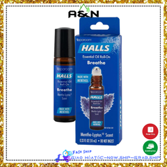 Dầu dạng lăn HALLS tinh dầu nguyên chất hương Bạc Hà - by Sparoom