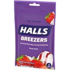 Kẹo ngậm halls hương dâu kem - 25 viên