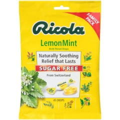 Kẹo ngậm Ricola chanh bạc hà không đường - 45viên