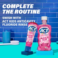 Kem đánh răng ACT Anticavity trẻ em có fluoride hương bubble gum