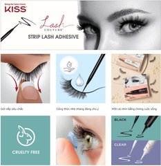 Keo dán mi KISS Lash Couture Biotin Blueberry Extract - màu đen