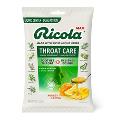 Kẹo ngậm Ricola MAX Throat Care chanh mật ong - hàng Mỹ