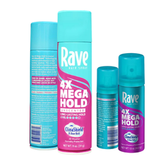 Xịt giữ nếp Rave 4x Mega Hold bảo vệ với thời tiết công thức giàu vitamin