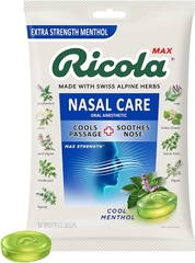 Kẹo ngậm Ricola Max Cool Menthol Nasal Care bạc hà - hàng Mỹ