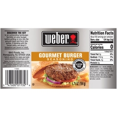 Weber Gourmet Burger gia vị ăn kiêng 0 calo - 156gram