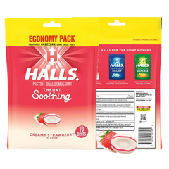 Kẹo ngậm Halls hương dâu kem - 80 viên