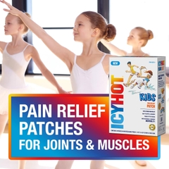 Miếng dán giảm đau Icy Hot Kids với tinh dầu bạc hà có nguồn gốc tự nhiên 5%