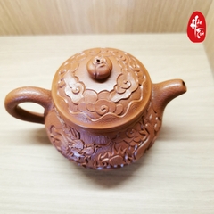 Ấm tử sa Phù Điêu Phan Hồ - Nghệ nhân Nghi Hưng - Toàn thủ công - Ấm 220ml