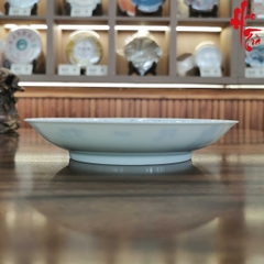 Dĩa Vẽ Tay Sứ Cảnh Đức Hình Cá đường kính 18 cm - D19