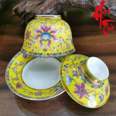 Bộ Chén Trà Sứ Cảnh Đức (Gồm 8 món: 6 chén, 1 tống, 1 khải)