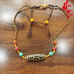 Vòng Cổ Đá Yi 9 Mắt Lớn Potala Tây Tạng - DZI03