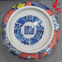 Bát Tráng Nước Vẽ Tay Sứ Cảnh Đức Hình Gấu Trúc - B16