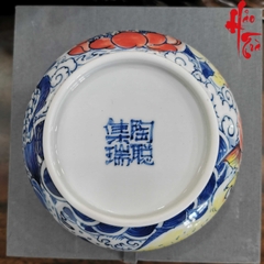Bát Tráng Nước Vẽ Tay Sứ Cảnh Đức Hình Cá - B17