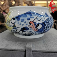 Bát Tráng Nước Vẽ Tay Sứ Cảnh Đức Hình Cá - B17