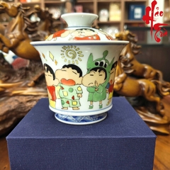SCD001 Bộ Chén Khải Vẽ Tay Anime Hình Shin Cậu Bé Bút Chì 120ml - CK55