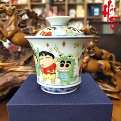 SCD001 Bộ Chén Khải Vẽ Tay Anime Hình Shin Cậu Bé Bút Chì 120ml - CK55