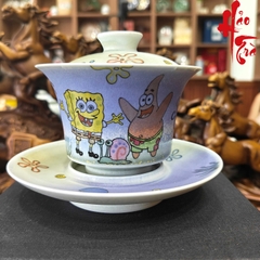 SCD001 Bộ Chén Khải Vẽ Tay Hình Các Nhân Vật Trong SpongeBob SquarePants 130ml - CK57