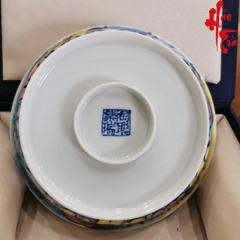 Dĩa Vẽ Tay Sứ Cảnh Đức đường kính 15 cm