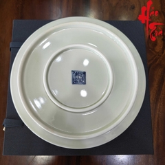SCD001 Dĩa Quốc Phong Vẽ Tay Hình Lân Và Cá - D23