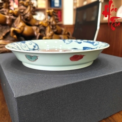 SCD001 Dĩa Quốc Phong Vẽ Tay Hình Cá - D24