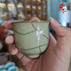 Chén Long Tuyền Ca Diêu Men Rạn 80ml