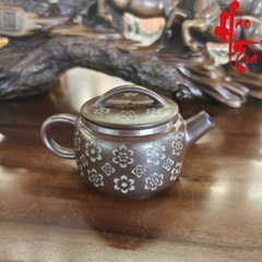 Ấm Gốm Sứ Long Tuyền Hình Hoa Anh Đào LT47AM - 160ml