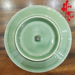 Dĩa Gốm Sứ Long Tuyền Hình Phượng Đậm LT54-D (Đường kính 14cm, cao 3cm)