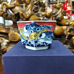 SCD001 Chén Quốc Phong Vẽ Tay Hình Cá 100ml - LY186
