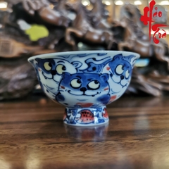 Chén Sứ Cảnh Đức Vẽ Tay Hình Chuột - LY92 - 90ml