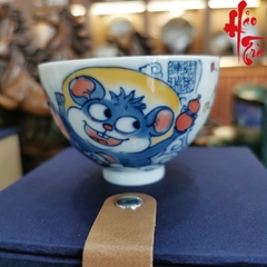 Chén Sứ Cảnh Đức Vẽ Tay Hình Chuột - LY96 - 90ml