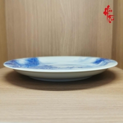 Dĩa Sứ Cảnh Đức Thanh Hoa NU16 - Nung Củi Đ. Kính 15cm