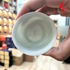 Tách Sứ Cảnh Đức Vẽ Tay Chim - Men 2 Mặt