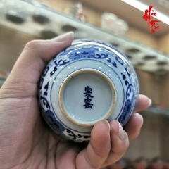 Bộ Chén Khải Sứ Cảnh Đức Vẽ Tay - Thanh Hoa 135ml