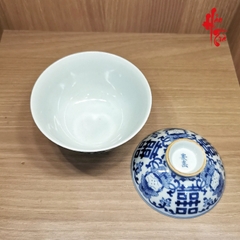 Bộ Chén Khải Sứ Cảnh Đức Vẽ Tay - Thanh Hoa 135ml