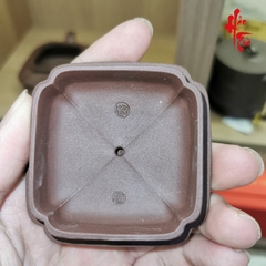 Ấm Tử Sa Tứ Phương Cân Vân - Tử Nê - Chính Công Cao Hà Diệp