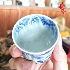 Tách Sứ Cảnh Đức Thanh Hoa - Nung Củi 50ml