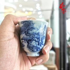 Tách Sứ Cảnh Đức Thanh Hoa - Nung Củi 50ml