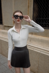 Vivan Skirt - Chân váy Da Dập li