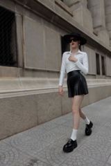 Vivan Skirt - Chân váy Da Dập li