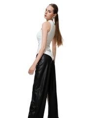 Áo thun cổ xoắn-Asymétrique Top