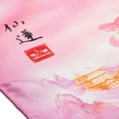 Khăn lụa vuông Tiên Nữ Hoa Sen