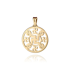 Vật phẩm hình chữ Vạn được chế tác bằng vàng 24K - 17 mm