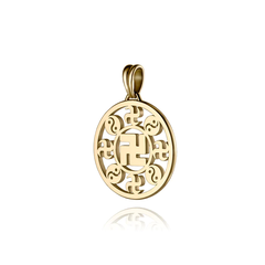 Vật phẩm hình chữ Vạn được chế tác bằng vàng 24K - 17 mm
